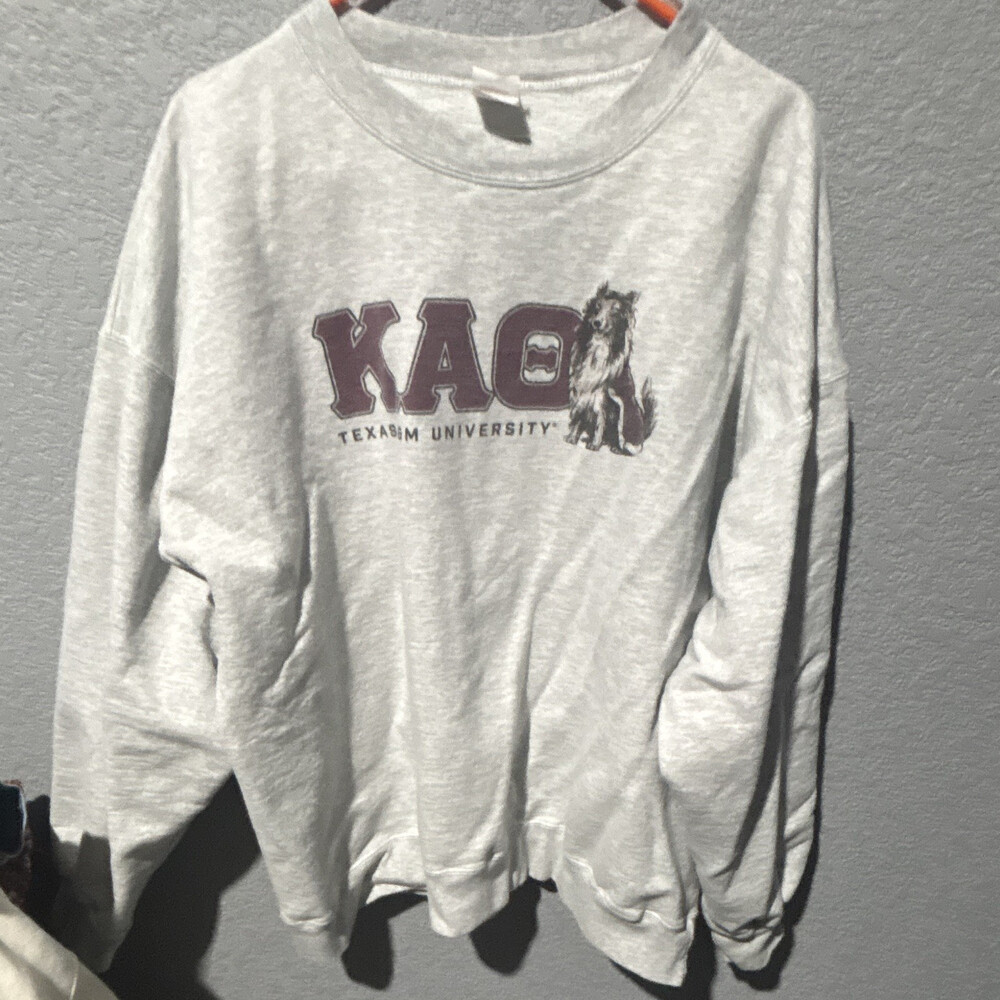 Hanes Texas A&M University Aggies Gray Crewneck Sweatshirt, Size XL